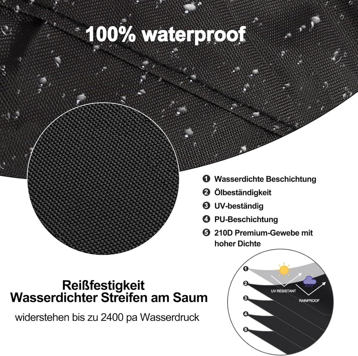 Wetterschutzhülle für Terrassenheizer stehend 420D 50x50x120cm