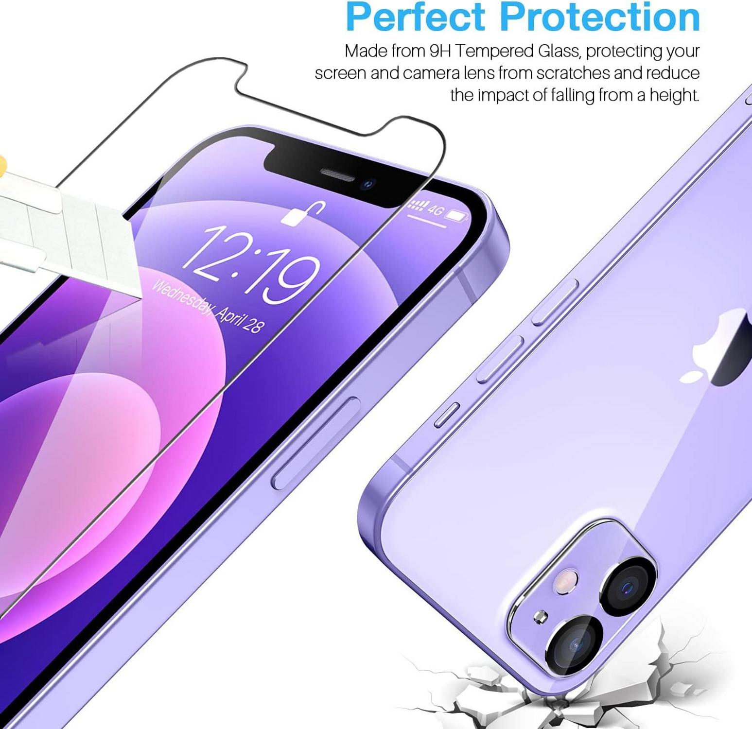 3er Pack iPhone 12 Mini Displayschutz aus Hartglas Ultra-HD
