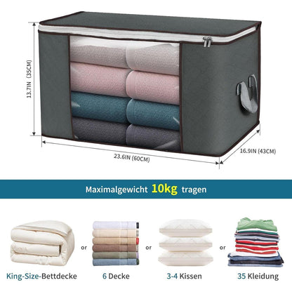 Budding Joy 2-Pack 90L Large Storage Bags with Lid and