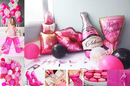 Happy Birthday Lady Partydeko Set Luftballons Folienballon Geburtstag Deko
