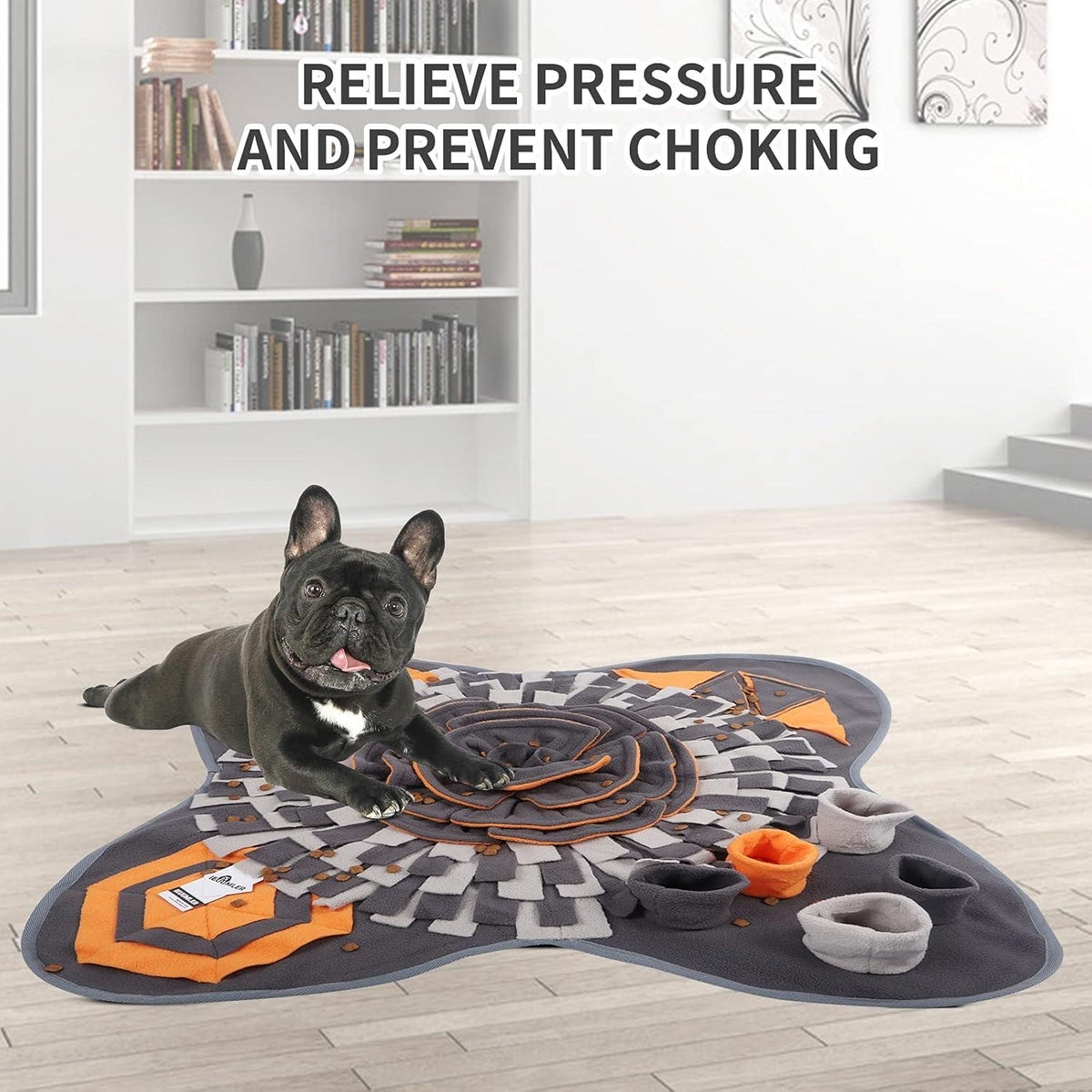 Schnüffelteppich Hundespielmatte Riechtraining Futtermatte 71x71cm