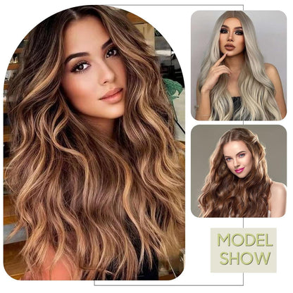 Welliges Haarverlängerung Set – Dunkelblond & Bleichblond