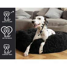 Rundes Orthopädisches Hundebett Schwarz 110cm - Kuscheliges Hundesofa