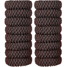 16er Pack elastische Baumwoll-Haargummis, nahtlos & dehnbar