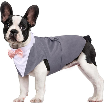 Kuoser Hund Smoking Anzug Bandana Set Haustier Fomal