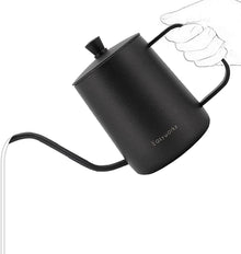 Pour Over Kaffeekanne 350ml Edelstahl Swanehals Schwarz