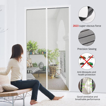 Fliegengitter Magnetverschluss 100x220 cm weiß eleganter