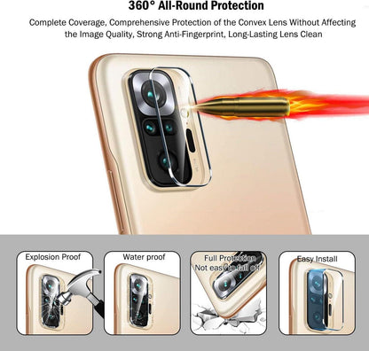 3x Panzerfolie Kamera-Schutz für Xiaomi Redmi Note 10 Pro Max