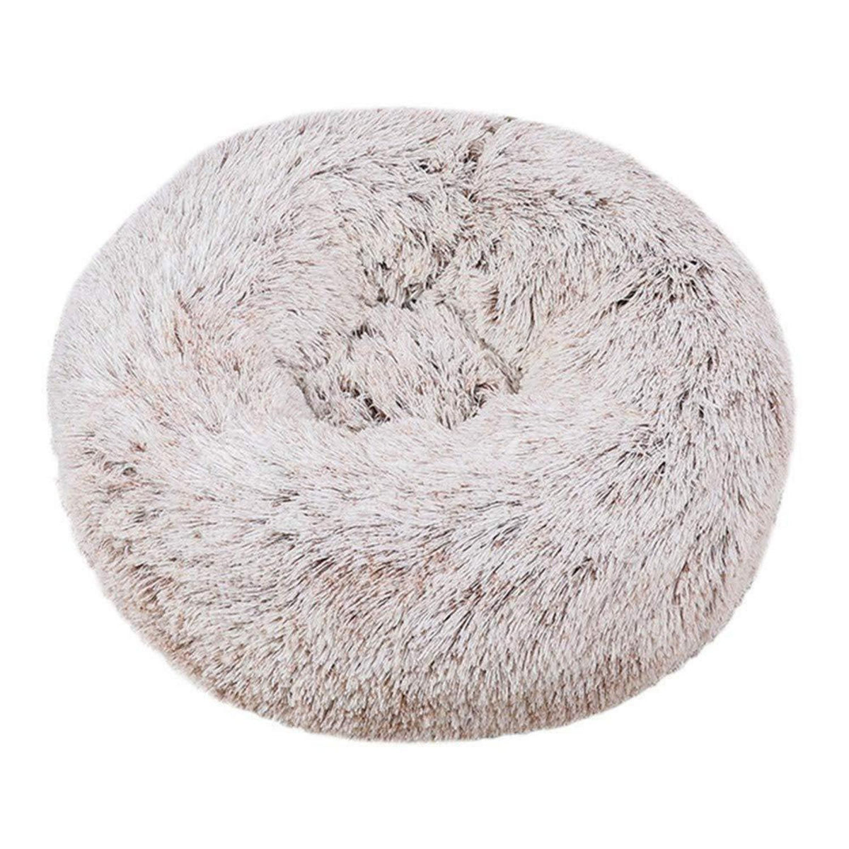 Rundes Hundebett Plüsch 120CM Braun – Weiches Kuschelkissen