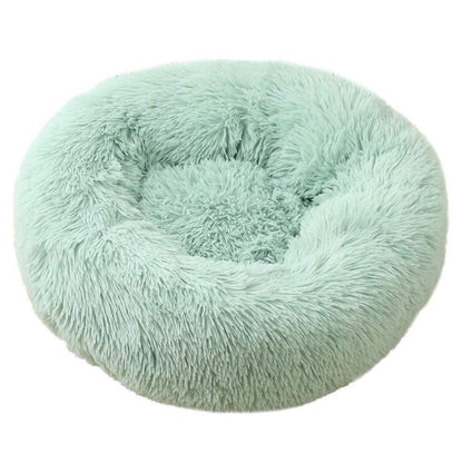Rundes Hundebett Plüsch 110cm Hellgrün