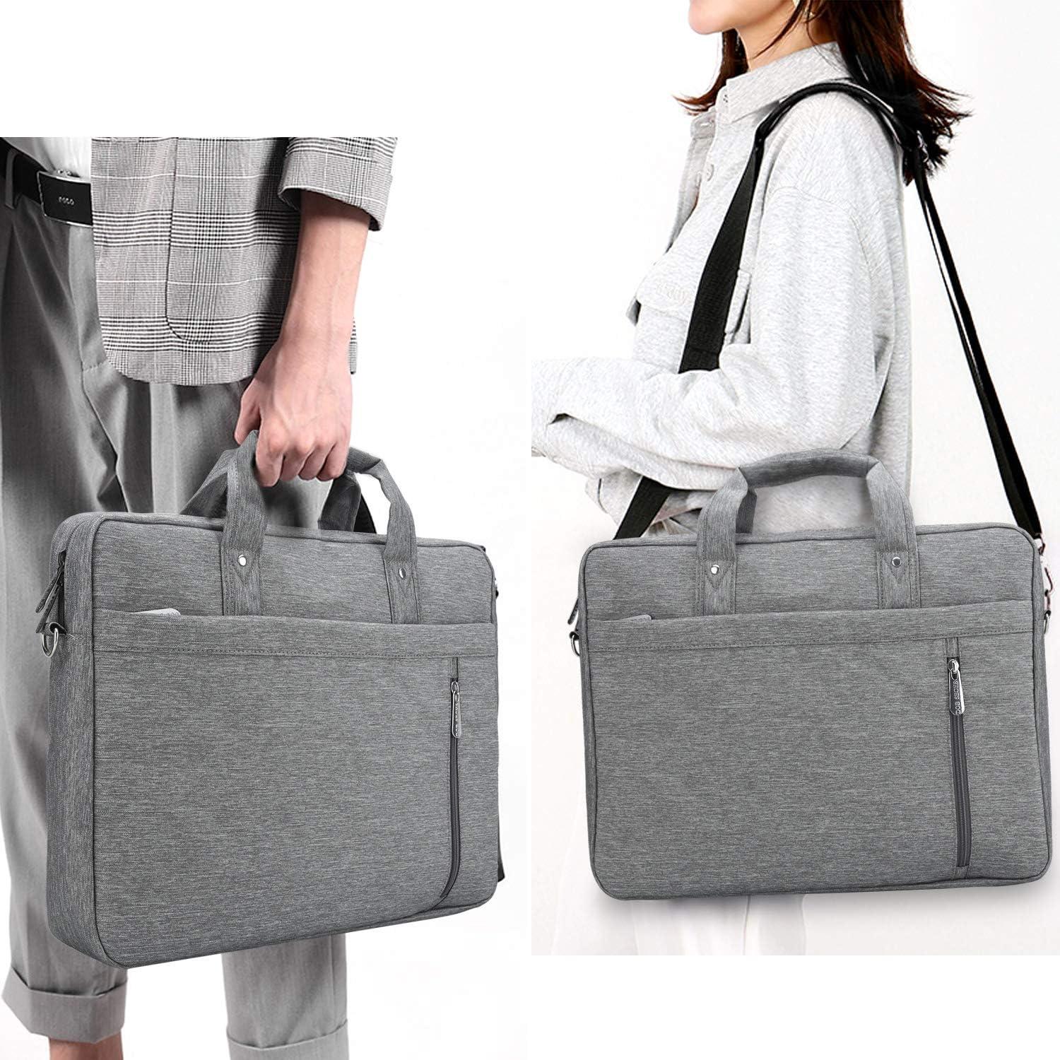 Laptoptasche 17-17,3 Zoll Grau - Aktentasche Schultertasche Uni Arbeit Business