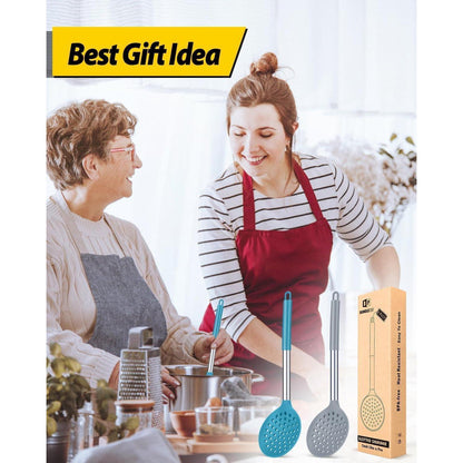 Bundlepro Küchenkelle Sieb Set mit großen Schlitzlöffeln