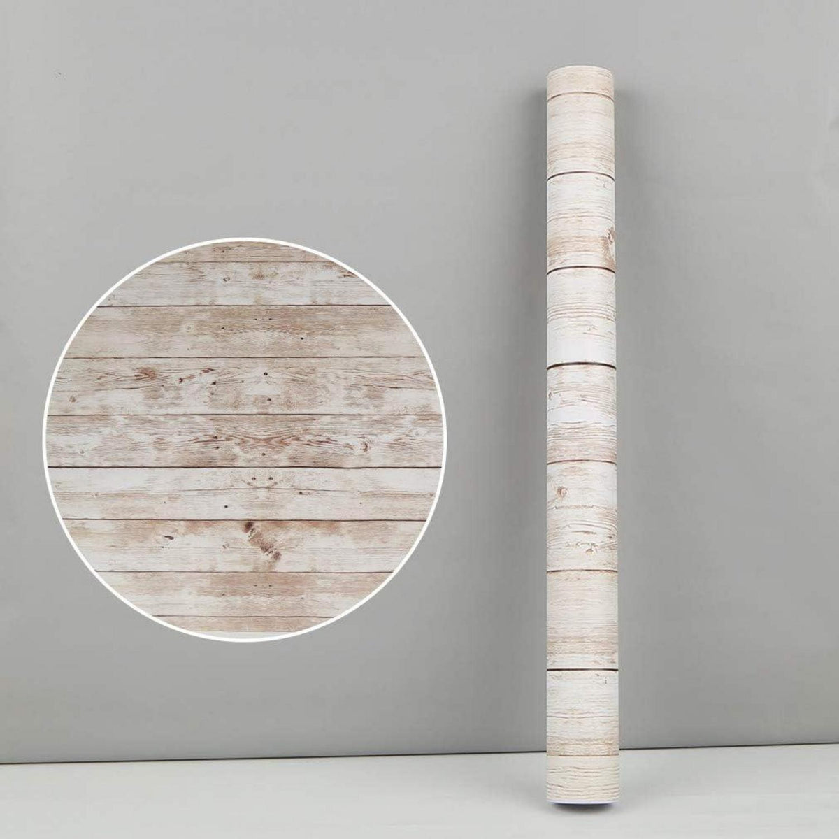 Selbstklebende Tapete Holzoptik 45x500cm Hellbraun PVC wasserbeständig
