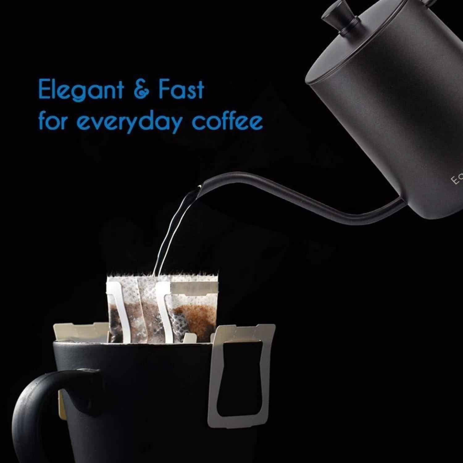 Gooseneck Kaffeekessel 600ml Edelstahl 304 Thermometer Handtropfkessel