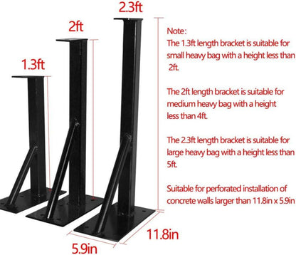 Boxsack Wandhalterung Heavy Duty bis 800lbs 40cm - schwarz
