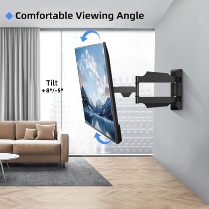 TV Wandhalterung Schwenkbar Neigbar Ausziehbar 32-55 Zoll 31.8Kg Max VESA 400x400mm