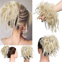 Unordentlicher Dutt Haargummi – Bleichblond & Voluminös