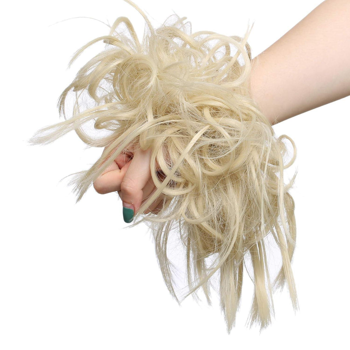 Unordentlicher Dutt Haargummi – Bleichblond & Voluminös
