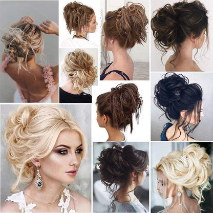 Unordentlicher Dutt Haargummi – Bleichblond & Voluminös