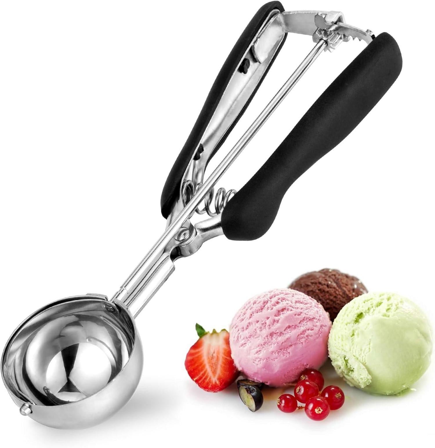 Eisportionierer Edelstahl mit Auslöser 45ml für Eiscreme & Backen