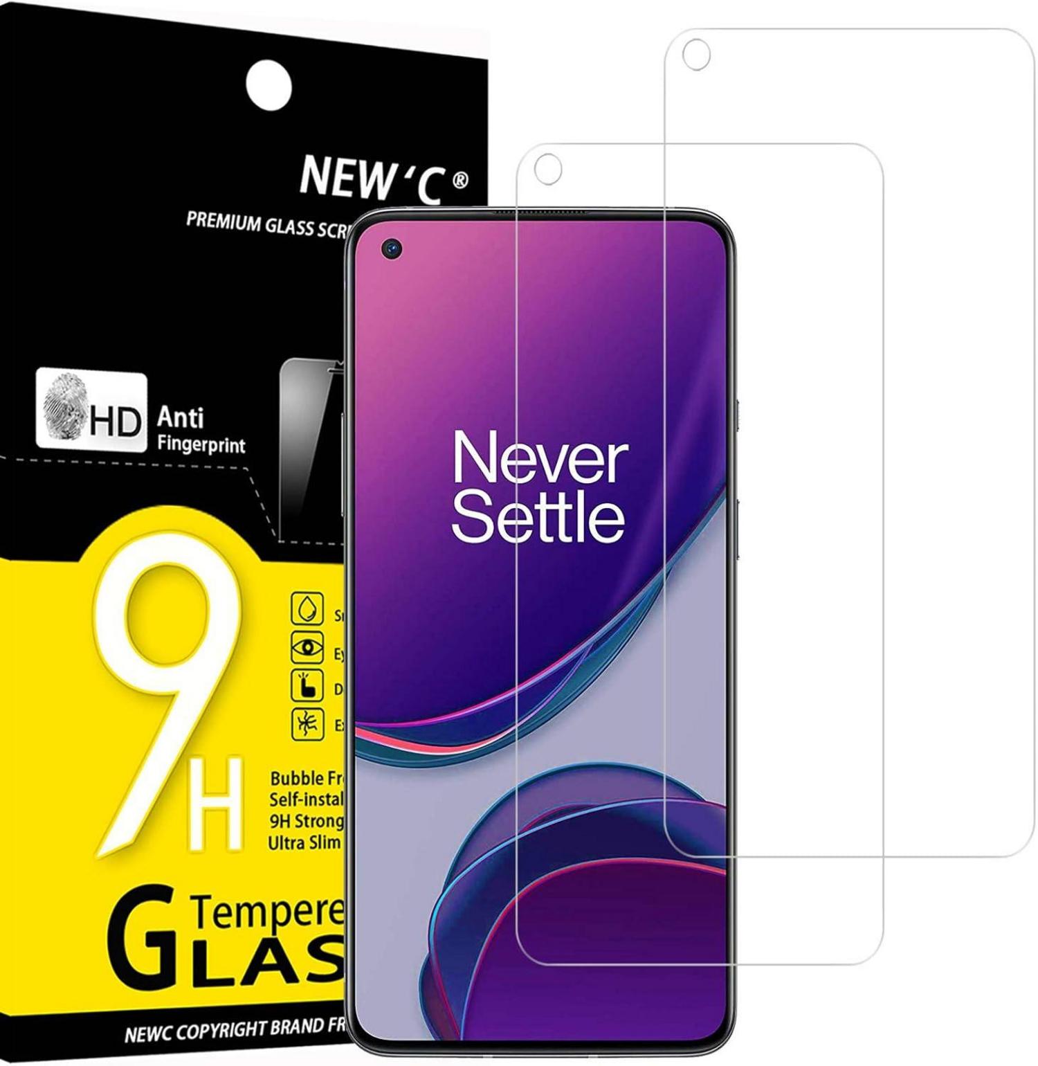 Panzer Schutz Glas für OnePlus 8T, 2 Stück 9H Härte