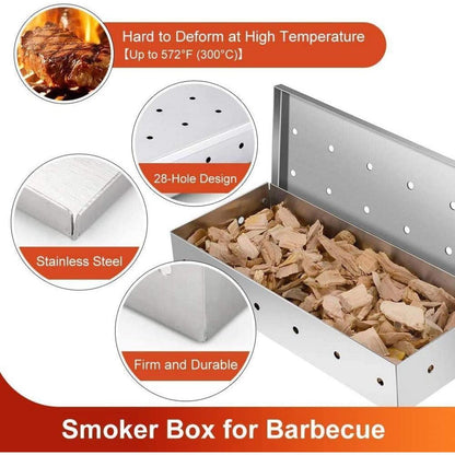 SchwabenRauch Edelstahl Räucherbox für Gasgrill Grillzubehör