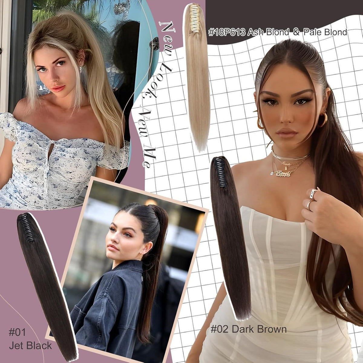 Remy Echthaar Zopf Extension Blond 55cm – Schnell & Einfach
