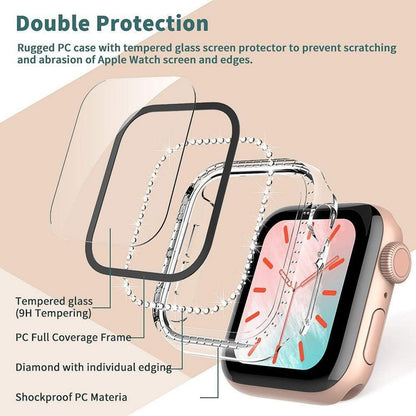 Schutzhülle für Apple Watch 44mm mit Displayschutz, transparent
