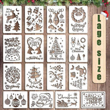 16 Stück Weihnachten Zeichenschablonen Malschablonen Kunststoff