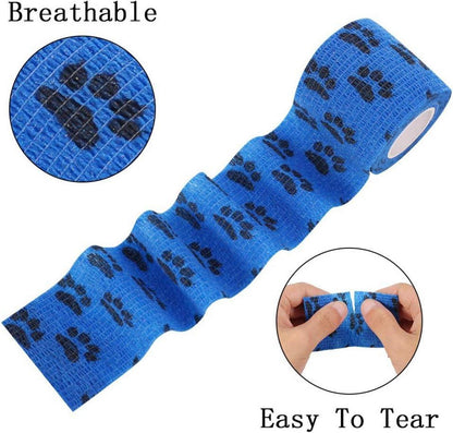 Selbstklebende Bandage für Haustiere, Elastische Kohäsive Fixierbinde