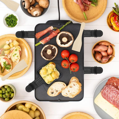 Raclette Pfännchen Set 4 Stück Antihaftbeschichtet mit