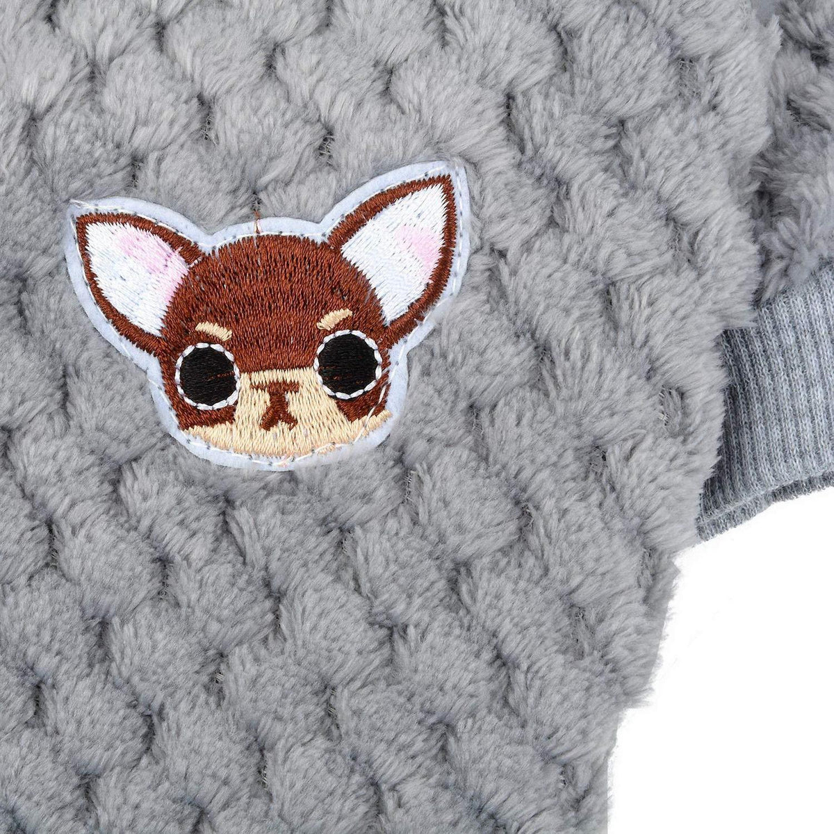 Hundepullover Fleece Wintermantel Grau M