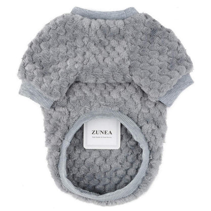 Hundepullover Fleece Wintermantel Größe L Grau