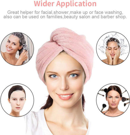 Mikrofaser Haarturban Handtuch 3er Pack - Schnelltrocknend & Saugfähig