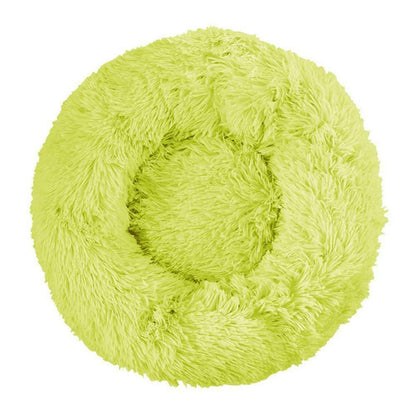 Hundebett Donut Grün 120cm – Weiches Plüschkissen für Große Hunde