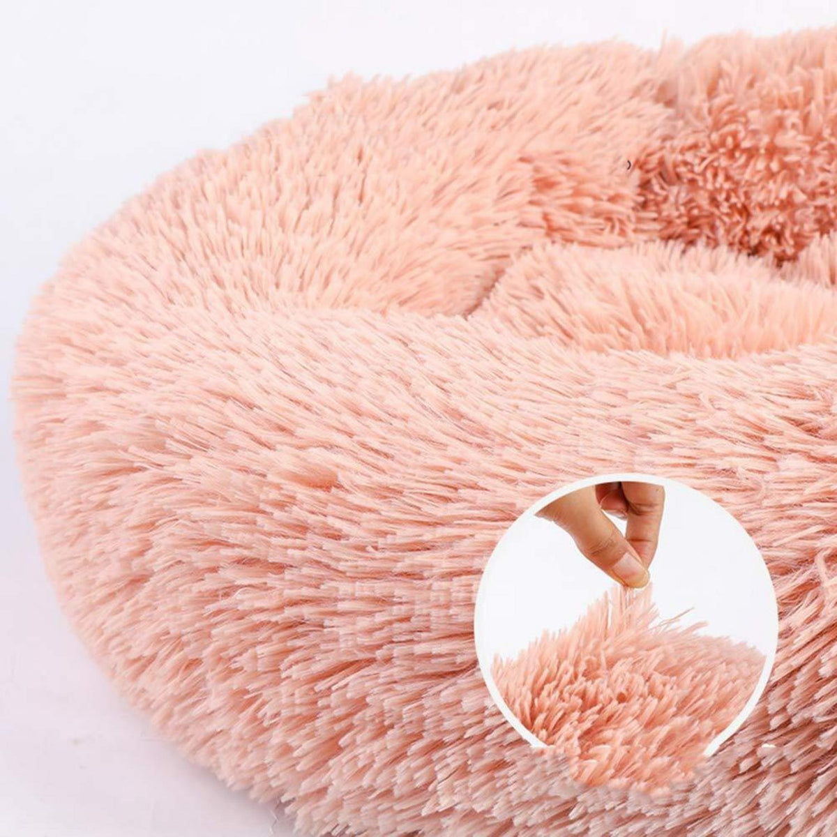 Hundebett Donut Grün 120cm – Weiches Plüschkissen für Große Hunde