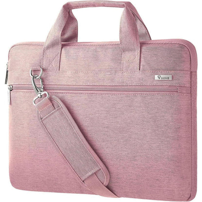 Voova Laptoptasche 17-17,3 Zoll Wasserdicht Stoßfest Pink