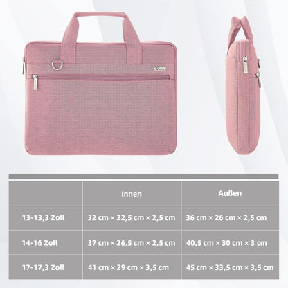 Voova Laptoptasche 360°Schutz 15-16 Zoll Wasserdicht Pink