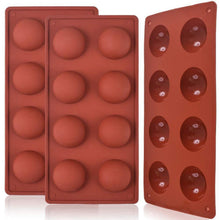 Silikonform Halbkugel 8-Loch – 3er Set für Schokolade & Kuchen