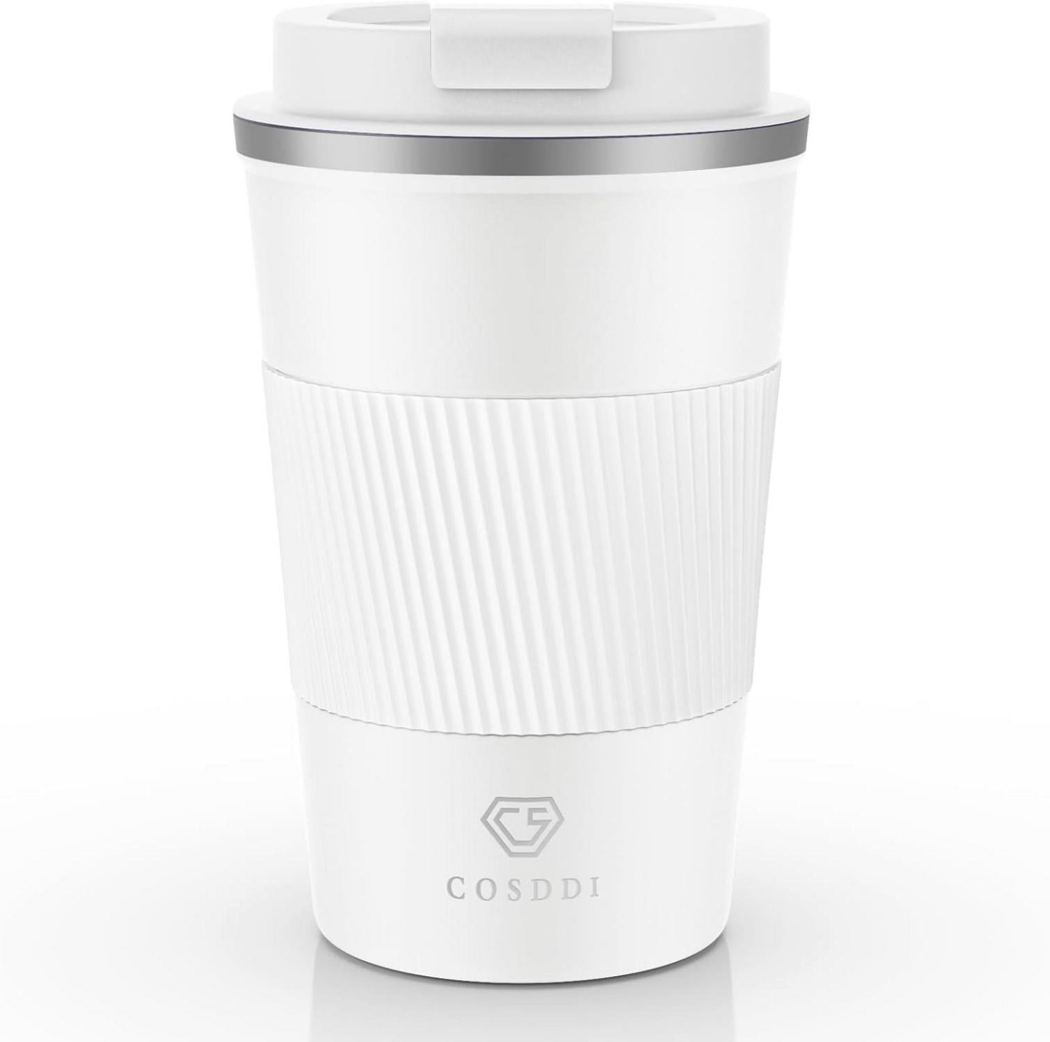 Thermobecher Edelstahl Isolierbecher Travel Mug 380ml White 1 Stück