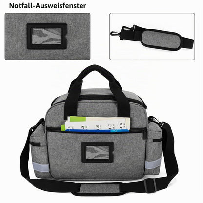 Krankenschwestertasche Grau – Große Kapazität & Reflektoren