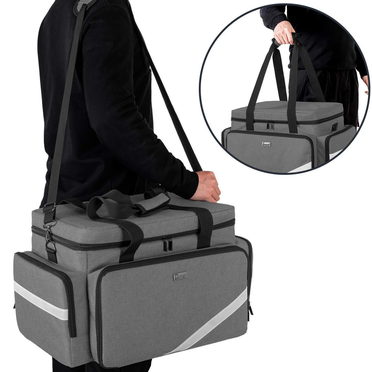 Trunab Notfalltasche Grau mit Trennwänden & Rutschfestem Boden