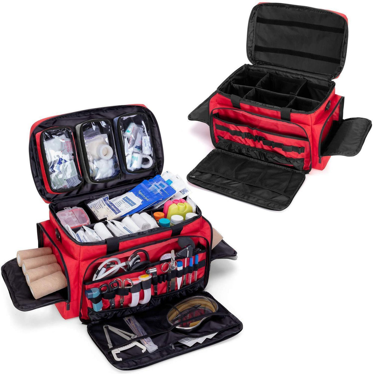 Trunab Notfalltasche Rot mit Trennwänden & Rutschfestem Boden