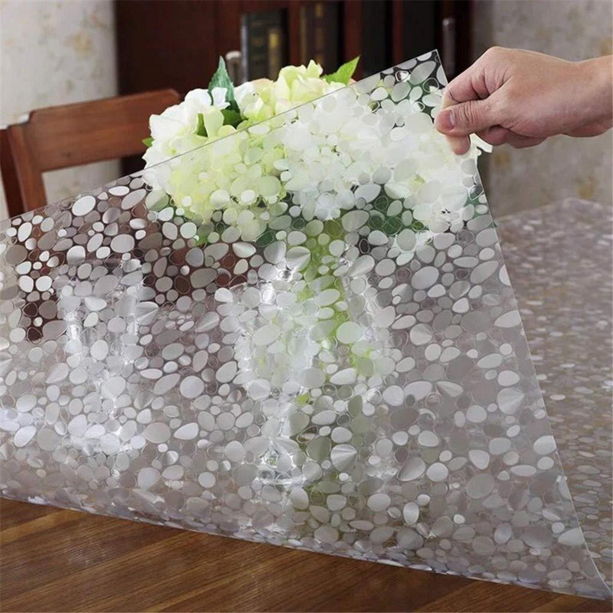 PVC Tischdecke wasserdicht 90x200cm - Tischfolie für Küche & Co.