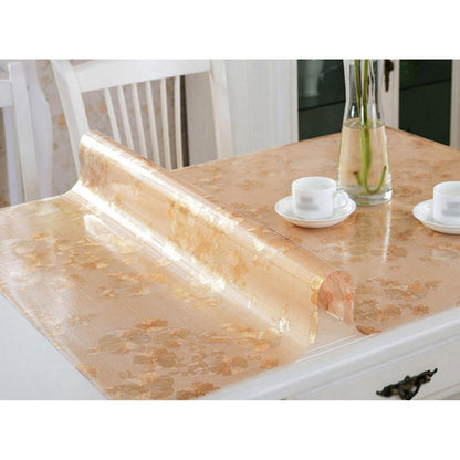 PVC Tischdecke wasserdicht 90x200cm Gold - Tischfolie & Schutz