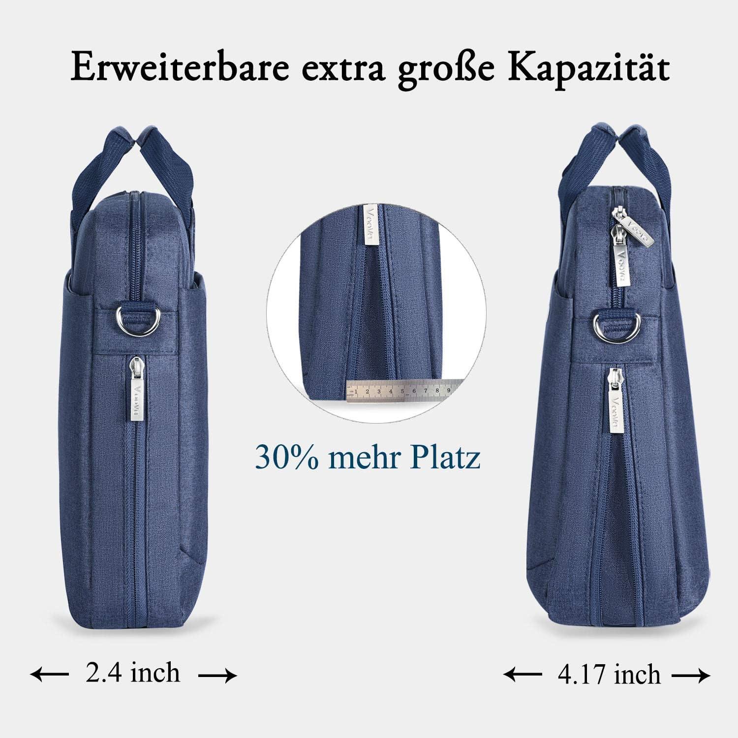 Voova große Laptoptasche für 17-17,3 Zoll Laptop, 30% mehr