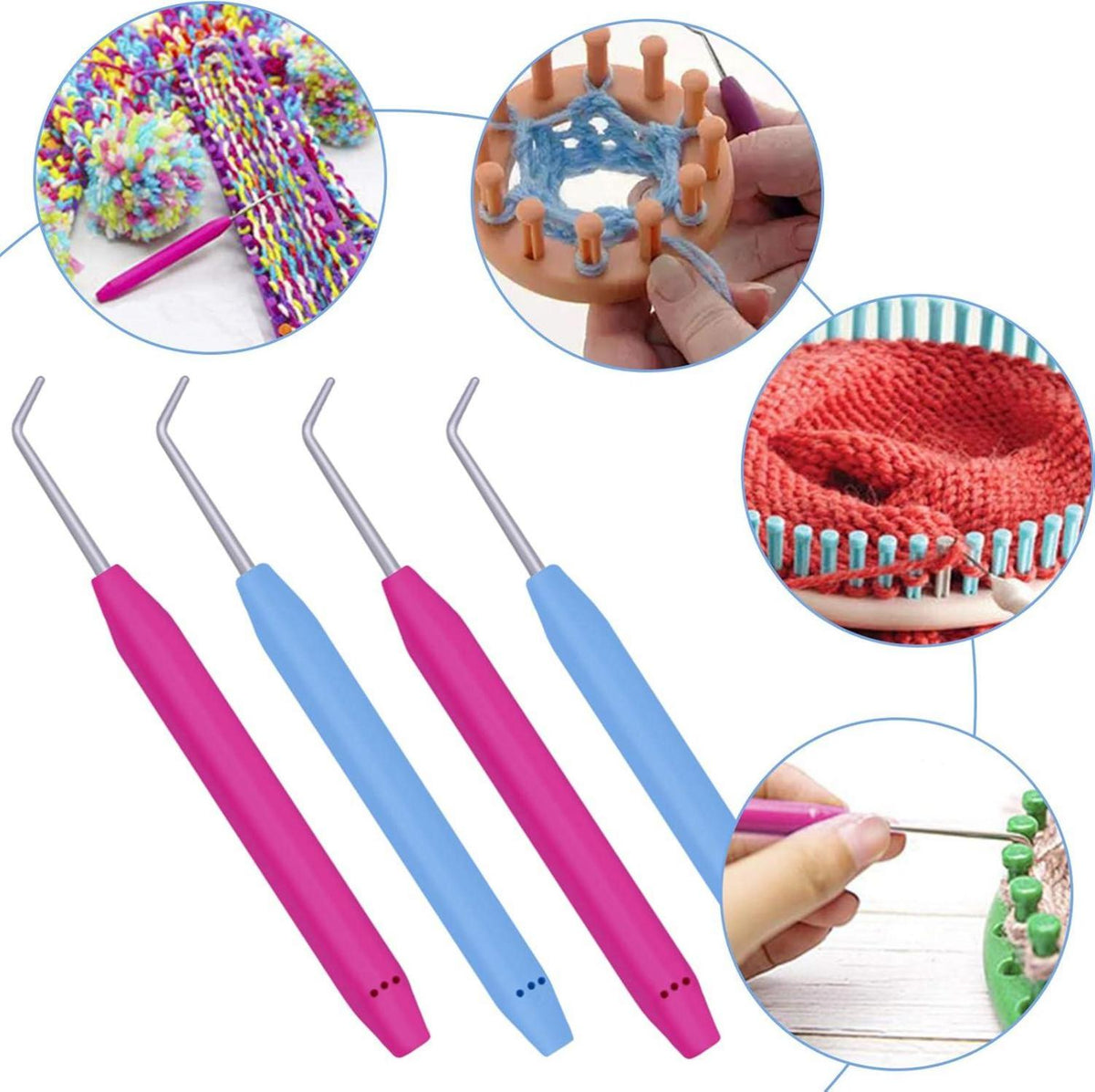 Coopay Strickhaken Set Edelstahl für Strickliesel & Knitting Loom