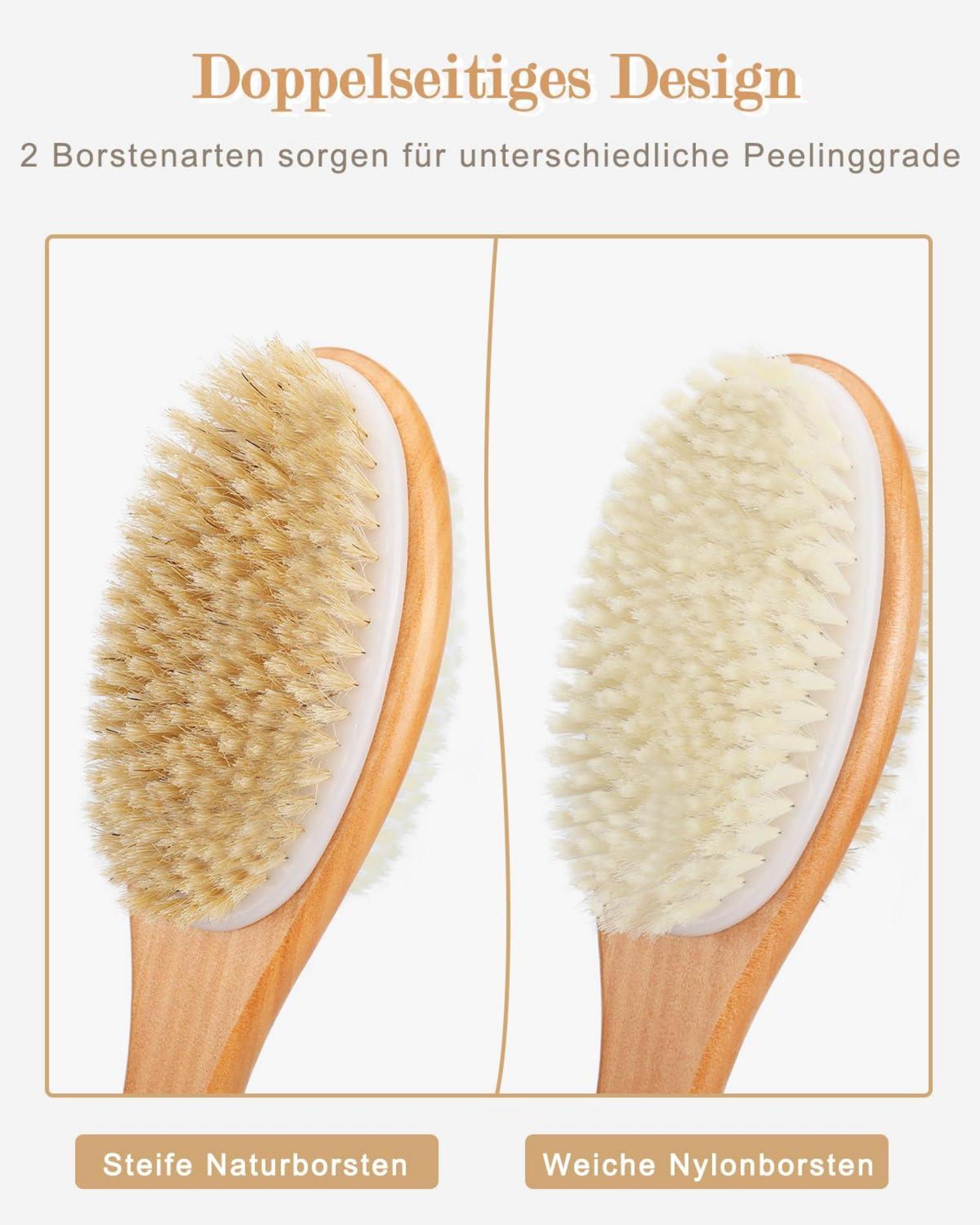 Rückenbürste Duschbürste Peelingbürste Langem Stiel