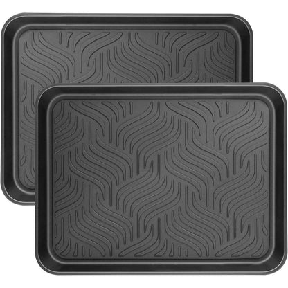 Schuhabtropfschale 2er Set Kunststoff schwarz 43x33 cm
