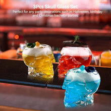 Skull Shot Glasses Set 3er Pack 75ml Totenkopf Glas Gravur